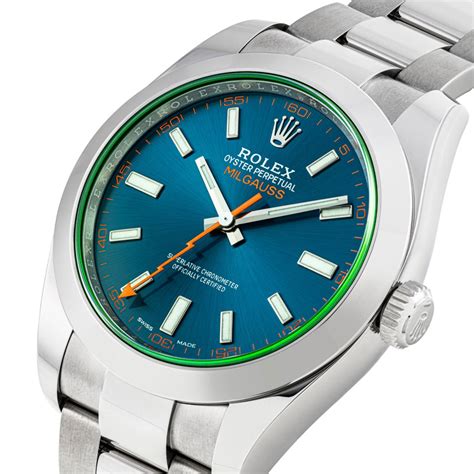 rolex milgauss blue replica|rolex milgauss dark knight price.